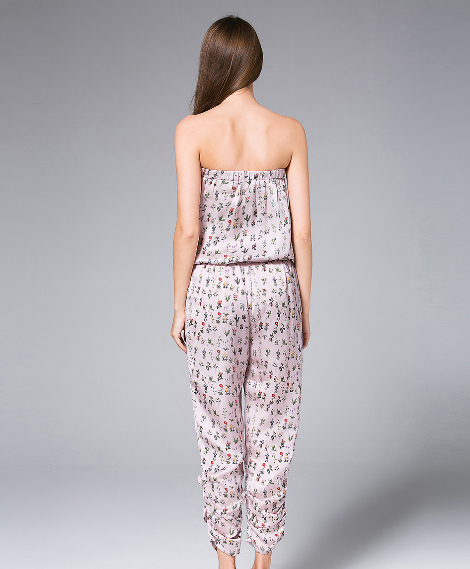 Jumpsuits - Pink Little Flowers Printed Jumpsuit